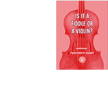 IS IT A FIDDLE OR A VIOLIN?
