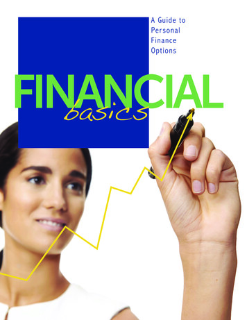 A Guide To Personal Finance Options FINANCIAL