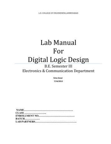 Lab Manual For Digital Logic Design