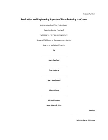 Production And Engineering Aspects Of Manufacturing Ice 