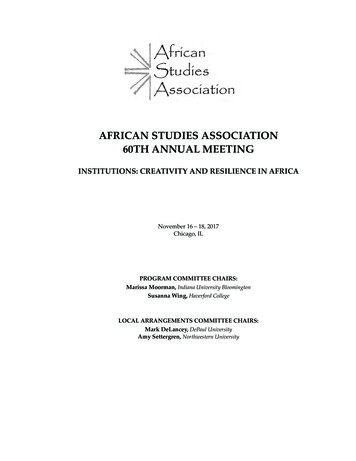 African Studies Association 60th Annual Meeting