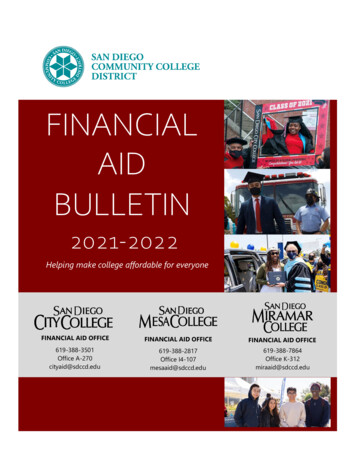 FINANCIAL AID BULLETIN - San Diego Community College District