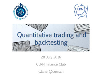 Quantitative Trading And Backtesting - CERN