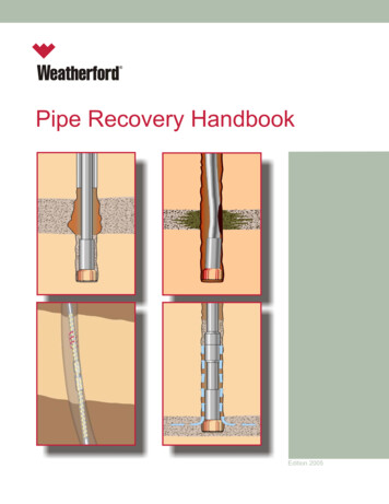 2005 Pipe Recovery Handbook - Webs