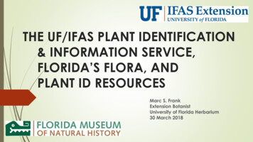 THE UF/IFAS PLANT IDENTIFICATION & INFORMATION 