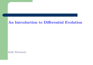 An Introduction To Diﬀerential Evolution
