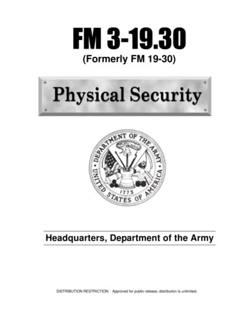 FM 3-19.30 Physical Security - WBDG WBDG