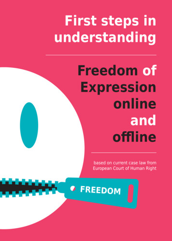 First Steps In Understanding Freedom Of Expression Online And