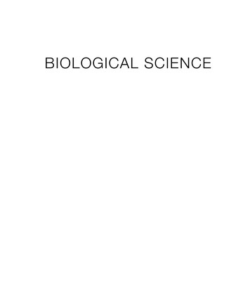 BIOLOGICAL SCIENCE - Pearson