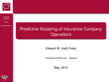 Predictive Modeling Of Insurance Company Operations