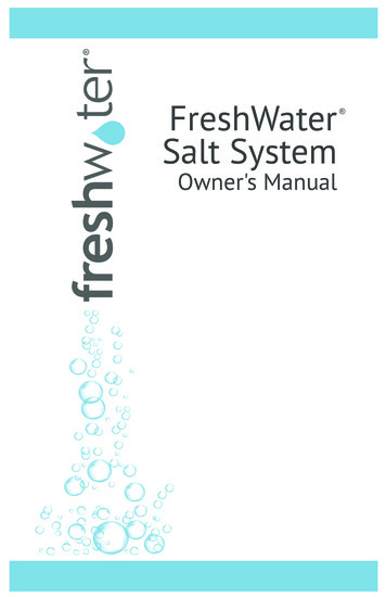 FreshWater Salt System - Caldera Spas