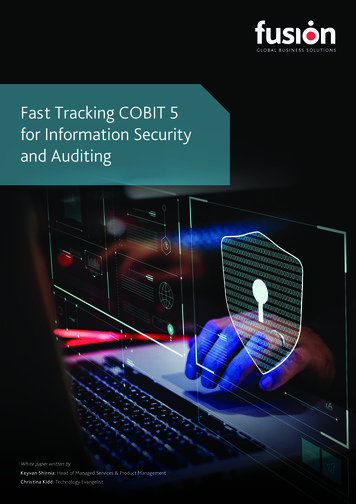 Fast Tracking COBIT 5 For Information Security And Auditing