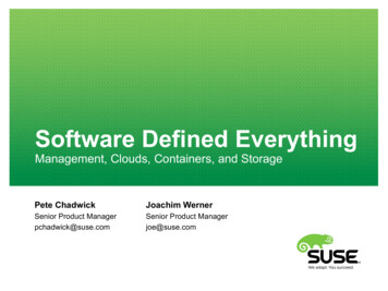 Software Defined Everything - SUSECON