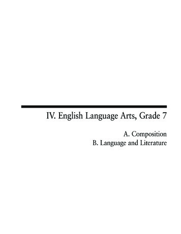 IV. English Language Arts, Grade 7