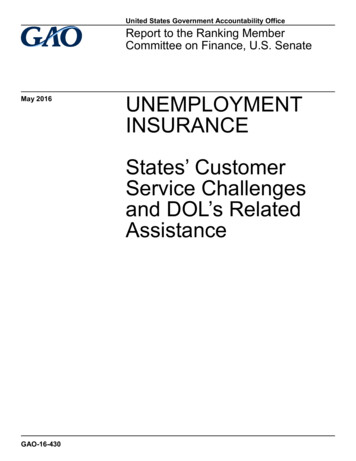 GAO-16-430, UNEMPLOYMENT INSURANCE: States' Customer .