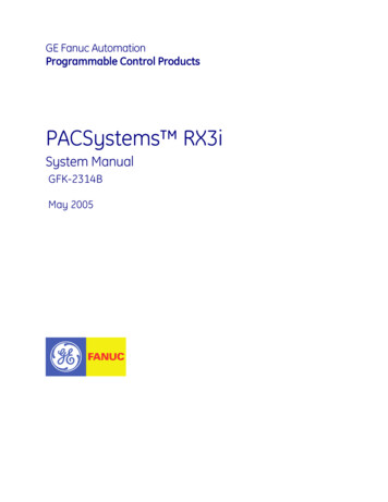 PACSystems RX3i System Manual, GFK-2314B - Bisel Manufacturing LLC