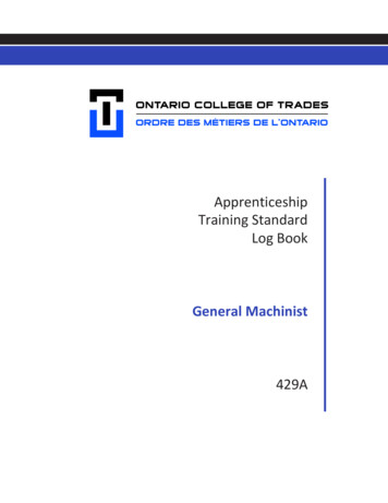 General Machinist - Centre For Skills