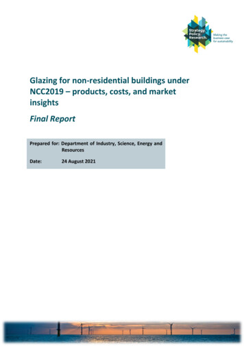 Glazing For Non-residential Buildings Under NCC2019 - Energy