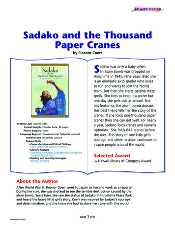 Sadako And The Thousand Paper Cranes