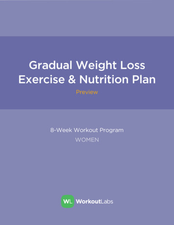 Gradual Weight Loss Exercise & Nutrition Plan
