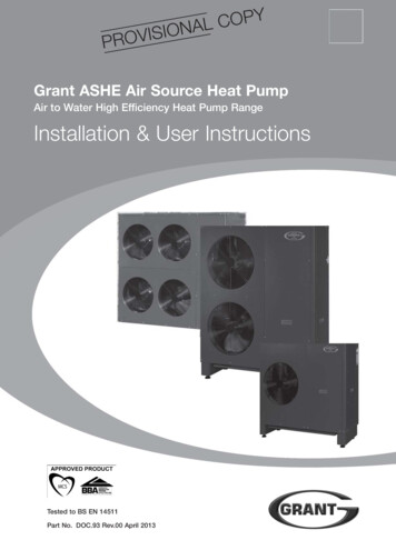 Grant He Ashe Air Source Heat Pump Manual