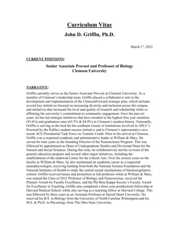 John D. Griffin CV - Southalabama.edu