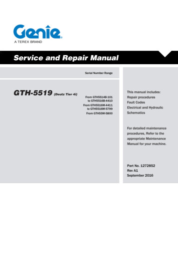 Service And Repair Manual GTH-5519 (Deutz Tier 4i)