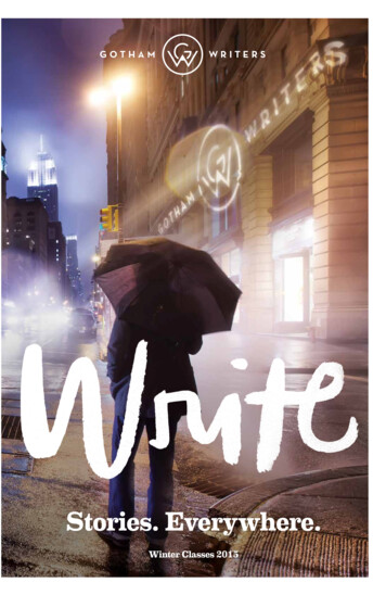 Winter Classes - Gotham Writers Workshop