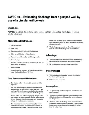 GWPD 10—Estimating Discharge From A Pumped Well By 