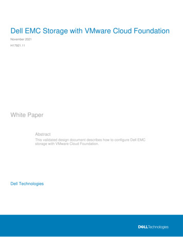 Dell EMC Storage With VMware Cloud Foundation