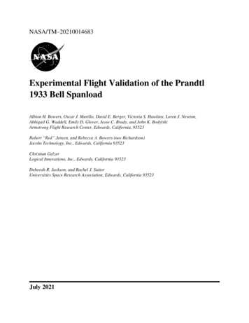 Experimental Flight Validation Of The Prandtl 1933 Bell .
