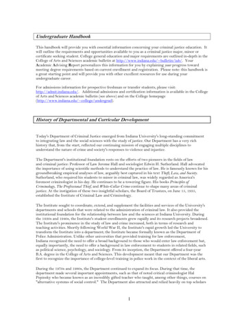 Ugrd Handbook - Aug2012-no Chair Letter - Department Of Criminal Justice