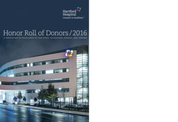 Honor Roll Of Donors /2016 - Giving.hartfordhospital 