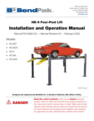 Installation And Operation Manual - Liftmasterge 