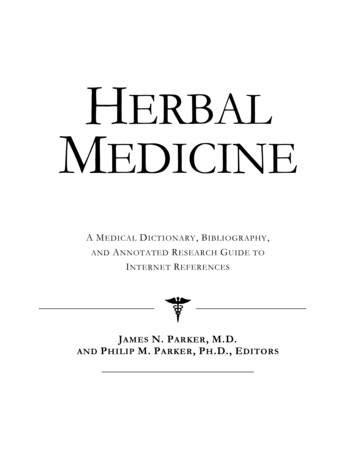 Herbal Medicine : A Medical Dictionary, Bibliography, And .