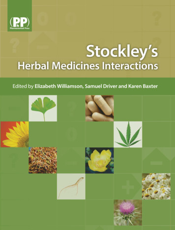 01 Stockley's Herbal Medicines Interactions PRELIMS 1.