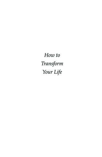 How To Transform Your Life - Tharpa Publications