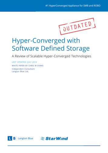 Hyper-Converged With Software Defined Storage