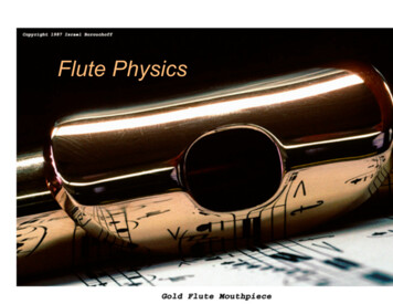 Flute Physics - University Of Rochester