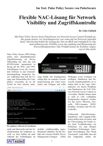 Flexible NAC Lösung Für Network Visibility Und . - IT-Administrator