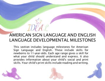 AMERICAN SIGN LANGUAGE AND ENGLISH LANGUAGE 