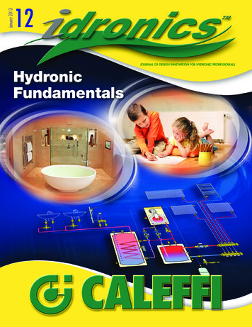 Hydronic Fundamentals - Caleffi