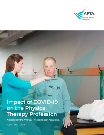 Impact Of COVID-19 On The Physical Therapy Profession