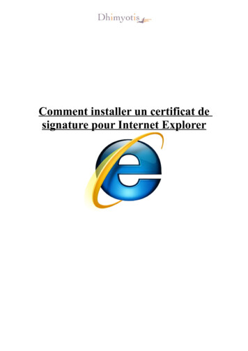 Comment Installer Un Certificat De Signature Pour Internet . - Dhimyotis
