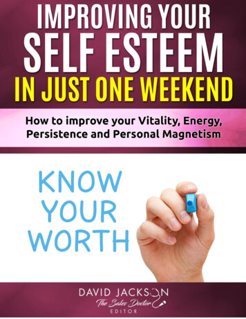 Improving Your Self-esteem - Davidjackson .au