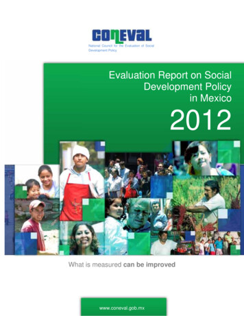 National Council For The Evaluation Of Social Development Policy In .