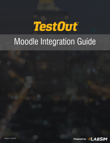 Moodle Integration Guide - TestOut