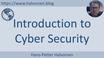 Introduction To Cyber Security - Halvorsen.blog