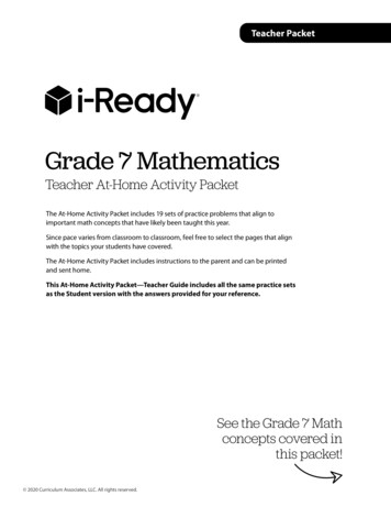 Grade 7 Mathematics - Framework