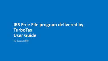IRS Free File Program Delivered By TurboTax User Guide